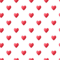 Valentine pattern seamless heart shape pink colors background.