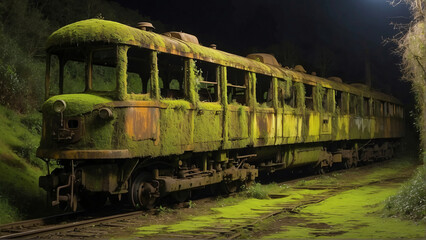 Obraz premium old and mossy train