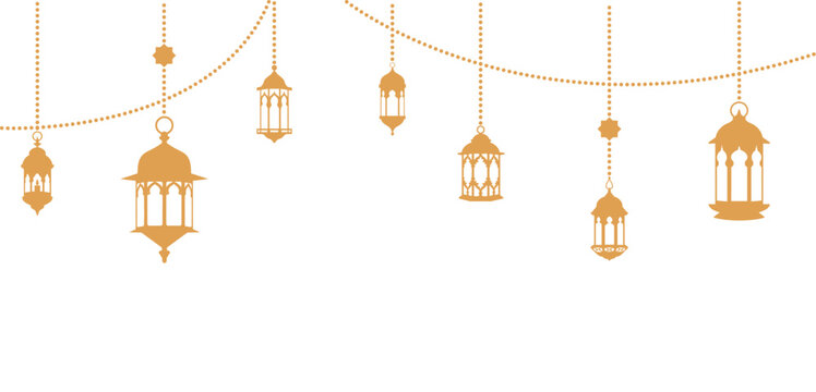 gold background of arabic lantern. simple minimalist backdrop. free spacefor text.