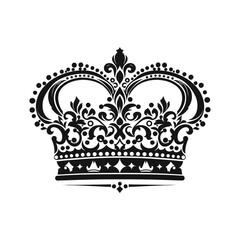 king crown silhouette vector