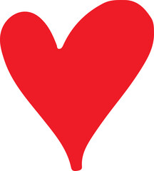 Heart clip art design on plain white transparent isolated background for shirt, hoodie, sweatshirt, apparel, card, tag, mug, icon, poster or badge