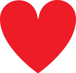 Heart clip art design on plain white transparent isolated background for shirt, hoodie, sweatshirt, apparel, card, tag, mug, icon, poster or badge