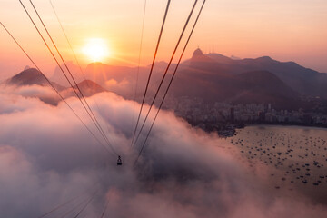 Rio de Janeiro sunset - obrazy, fototapety, plakaty