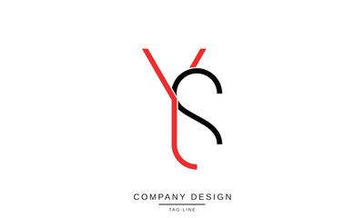 Obraz premium SY, YS, Abstract Letters Logo Monogram