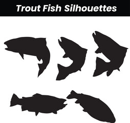 Jumping tuna fish. Vector image.
