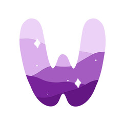 Alphabet letter W