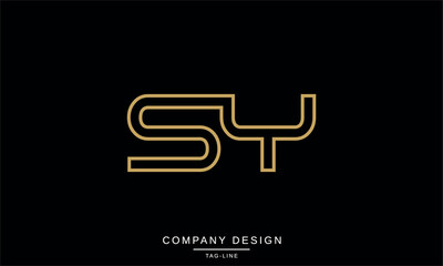 SY, YS, Abstract Letters Logo Monogram