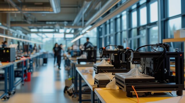 3D Printing Lab with State-of-the-Art Printers and Active Workstations