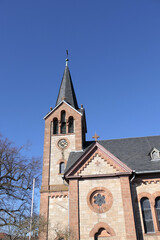 Fototapeta na wymiar Evangelische Kirche in Otzberg-Hering