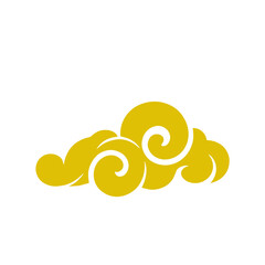 oriental chinese cloud flat design