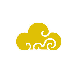oriental chinese cloud flat design