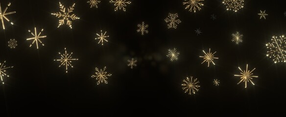 With Realistic Snowflakes Overlay On Light Silver Backdrop. Xmas Holidays