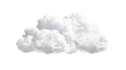White clouds isolated on transparent background