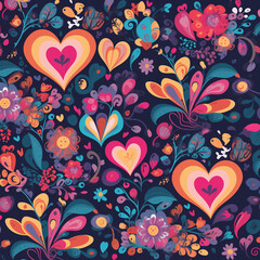 valentine hearts background pattern