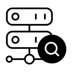 Search Server solid glyph icon