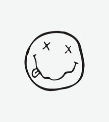 Black and white vector concept illustration
