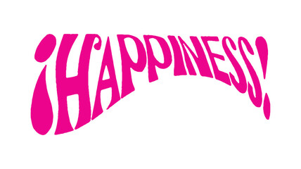 Happiness Pink vector design illustration
