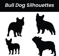 Vector silhouette of a dog on a white background
