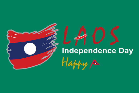 Hand drawn Laos independence day illustration - Powered by Adobe