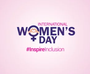 Poster International women's day concept poster. Woman sign illustration background. 2024 women's day campaign theme-  InspireInclusion © DOERS