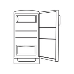 open refrigerator icon vector illustration eps