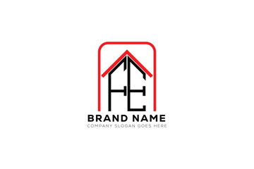 FE letter creative real estate vector logo design . FE creative initials letter logo concept. FE house sheap logo
