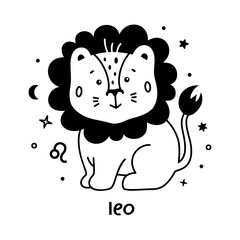 Baby zodiac sign set, cute kids horoscope vector design, adorable astrological clipart for children. Collection of monochrome silhouette symbols.