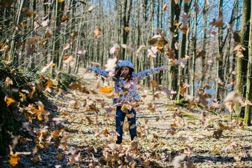 girl in a spring forest