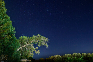 winter night starry sky over the island of Cyprus 1