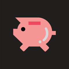 Piggy bank icon Vector illustration

