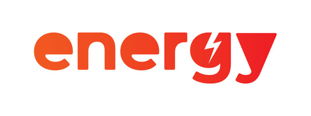 gradient energy logo. orange to red energy emblem