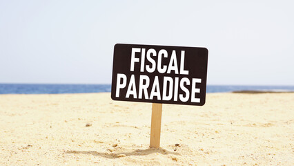 Fiscal paradise is shown using the text