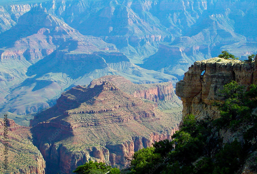 Sticker view of the grand canyon, south rim, arizona, united states