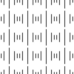 Seamless pattern of dashed lines. Vector illustration.