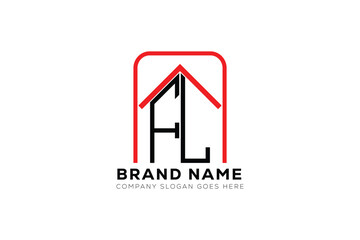 FL letter creative real estate vector logo design . FL creative initials letter logo concept. FL house sheap logo