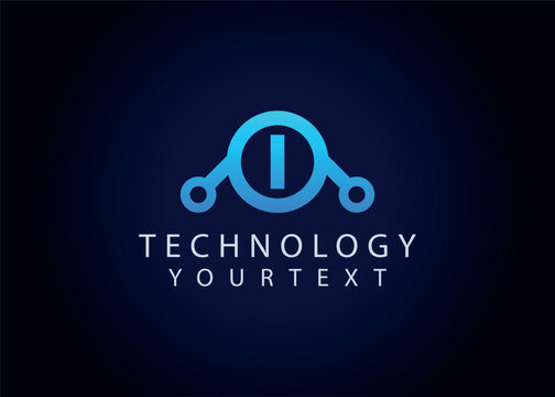 
I Technology Letter Monogram Logo Design