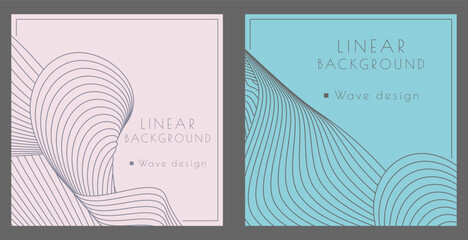 Background of wavy lines. Abstract design. Interior template, banners, posters, flyers. The idea of packaging goods, prints and creativity