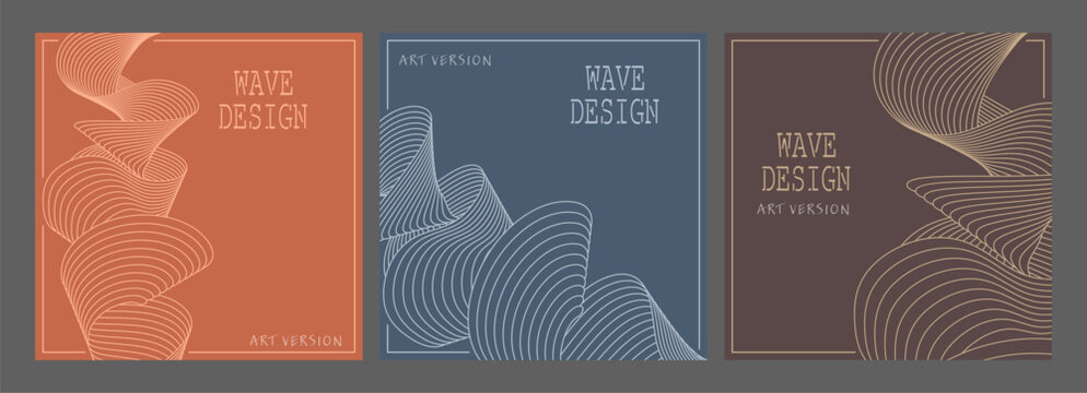 Creative wavy line design. A new trend in the design of covers, banners, posters, brochures, magazines. Creative idea of the catalog, interior design and decor