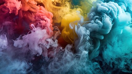 Colorful smoke fog mist black white air cloud wallpaper background