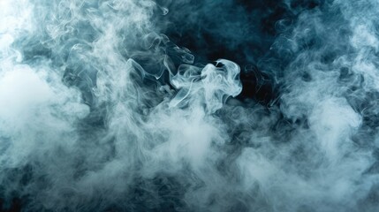 Fototapeta premium Smoke fog mist black white air cloud wallpaper background 