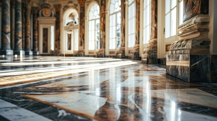 Marble interior royal hall museum floor wallpaper background