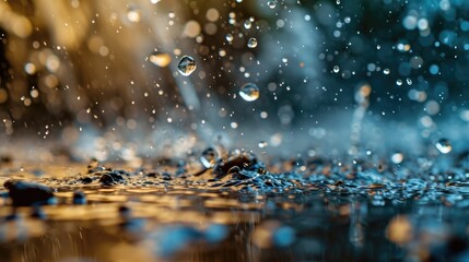Water drops splash rain nature raindrop wallpaper background