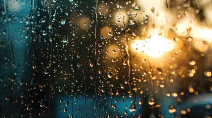 Water drops splashes on window glass wallpaper background