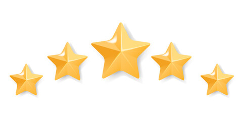 Star Rating Review Icon Isolated