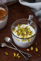 Sahlab drink is a Middle Eastern sweet milk pudding	