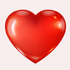 Red Heart With White Background