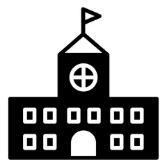 College solid glyph icon
