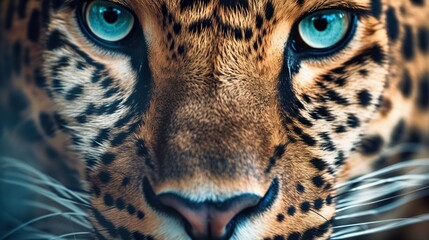The look of the leopard. Close up beautiful big leopard.