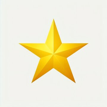 Una estrella amarilla sobre fondo blanco