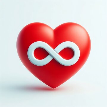 Un amor eterno - un coraz&oacute;n con el s&iacute;mbolo del Infinito en el centro